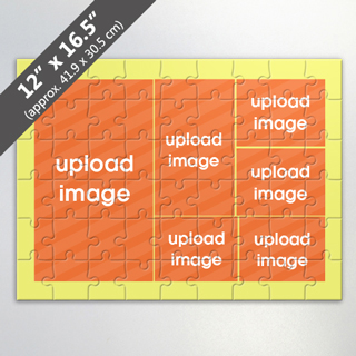 Make Own Yellow Photo Collage Puzzle With 6 Photos