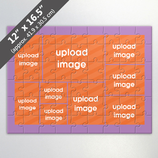 Purple Puzzle Personalized With 9 Photos