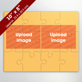 Make Own 2 Picture Jigsaw Puzzle With Orange Border