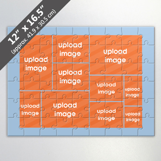 Grey Jigsaw Puzzle Personalized With 10 Photos