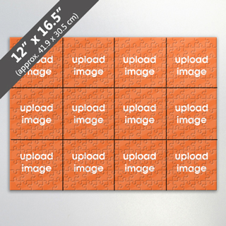 Custom Puzzle With Thin Navy Border And 12 Photos