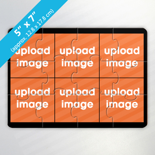 Make Own 4 Photo Puzzle Card With Black Border