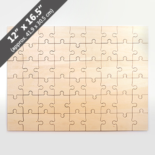 Blank 12X16.5 Wooden Jigsaw Puzzle 54Pieces