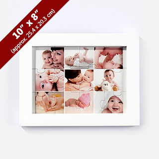 White Puzzle Frame For 8X10 Inches