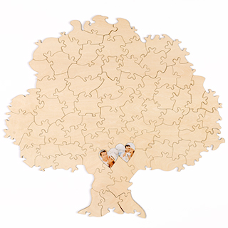 Custom Tree Shaped Guest Book Puzzle 80 Pieces (UV Print)