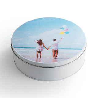 Custom Large Round Shaped Tin Box