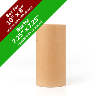 Plain Paper Cylinder Box for 100/72 piece Puzzle (8
