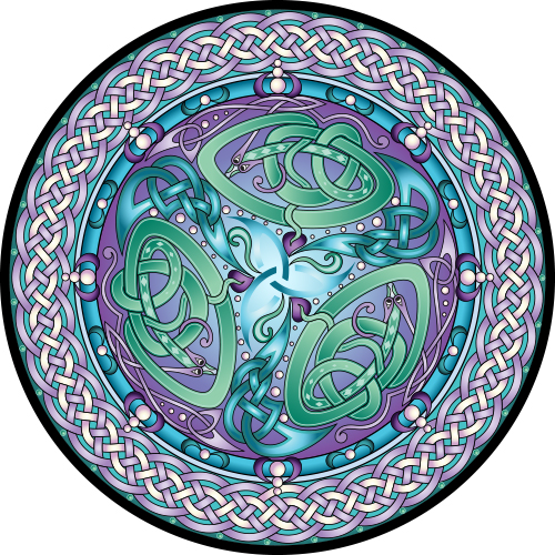 Water Dragons Celtic Mandala
